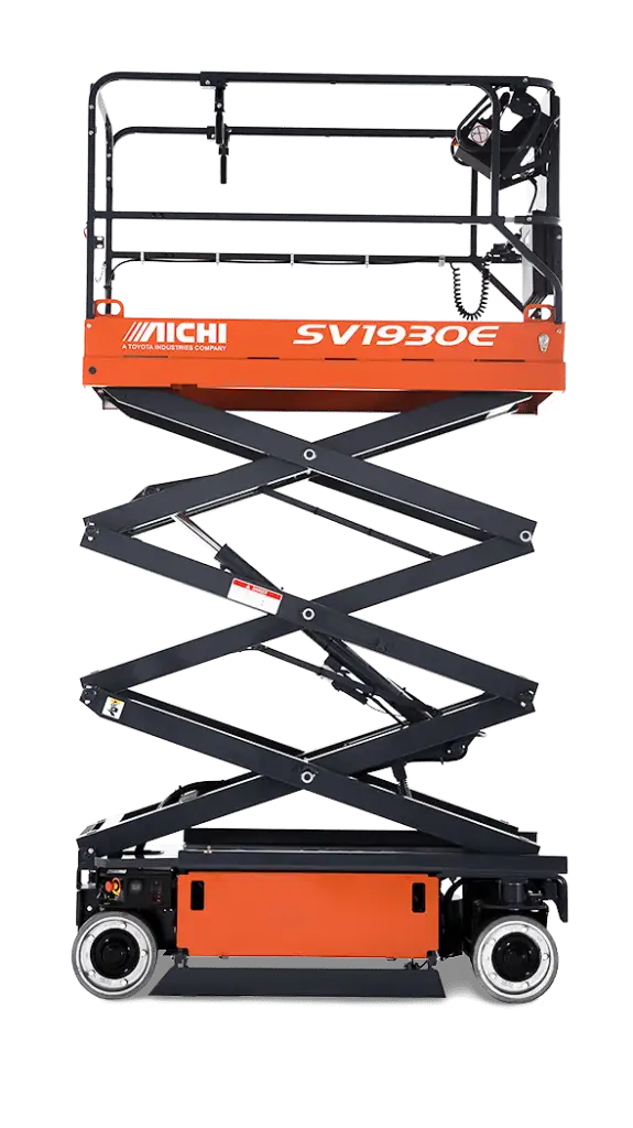 Scissor lift platform raised for maintenance work at height in Abu Dhabi – Mine Stone