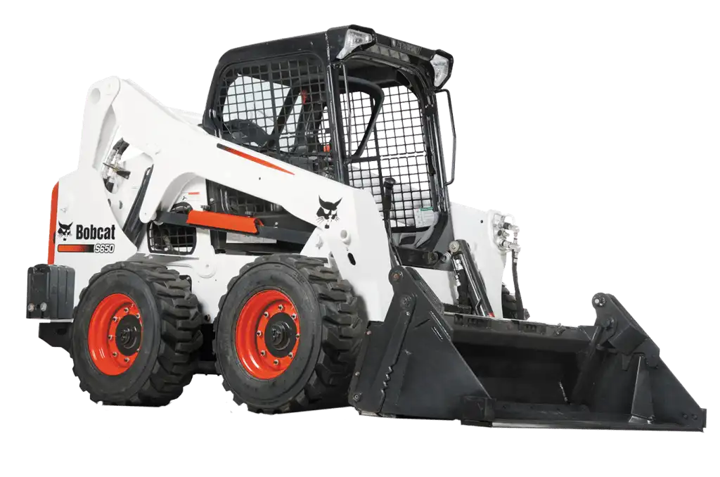 Skid steer loader clearing construction debris at Abu Dhabi job site – Mine Stone